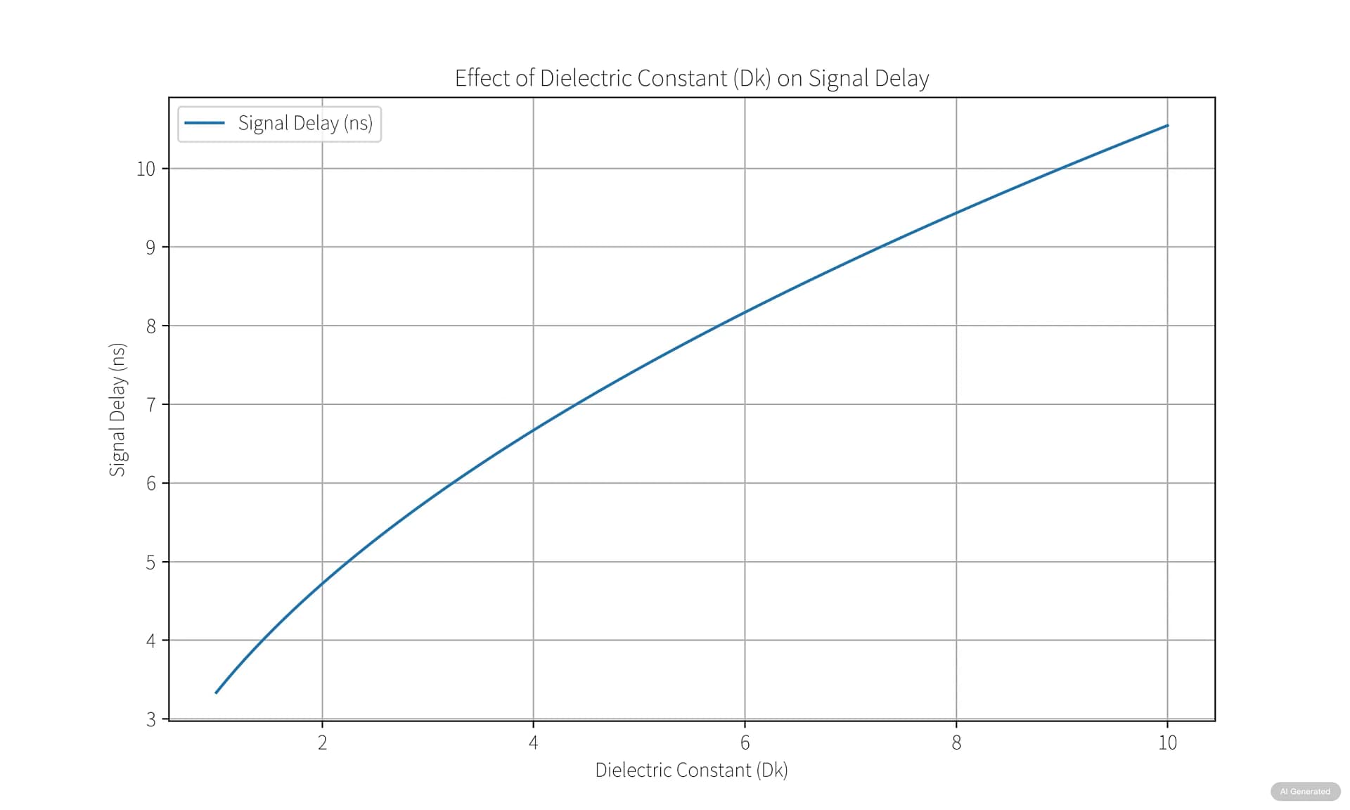 Dk Impact on Signal Delay Curve
