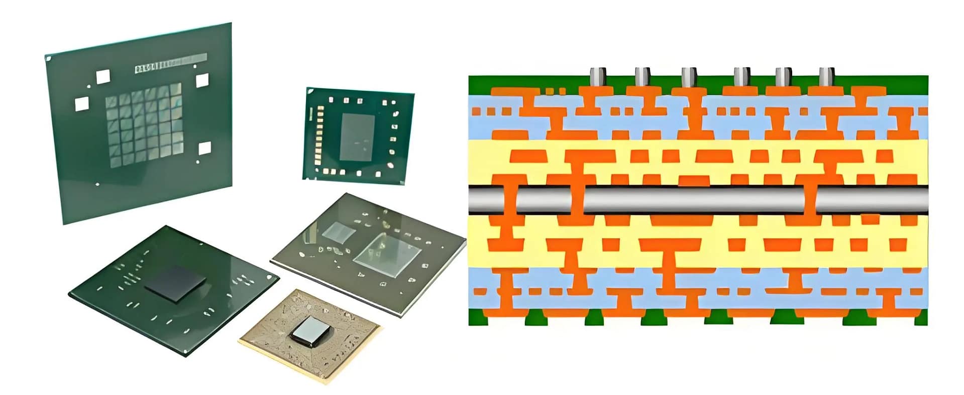 MicroviasによるHDI基質の断面