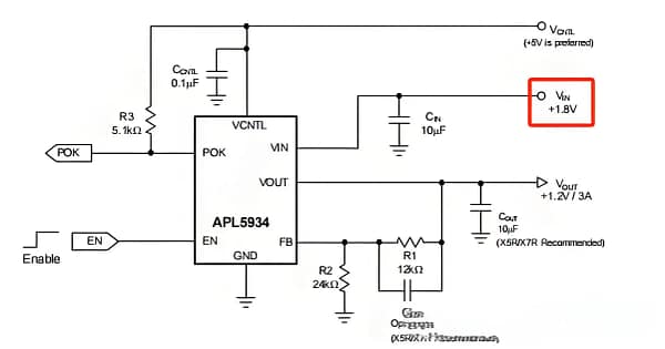 Vin is short-circuited to ground.
